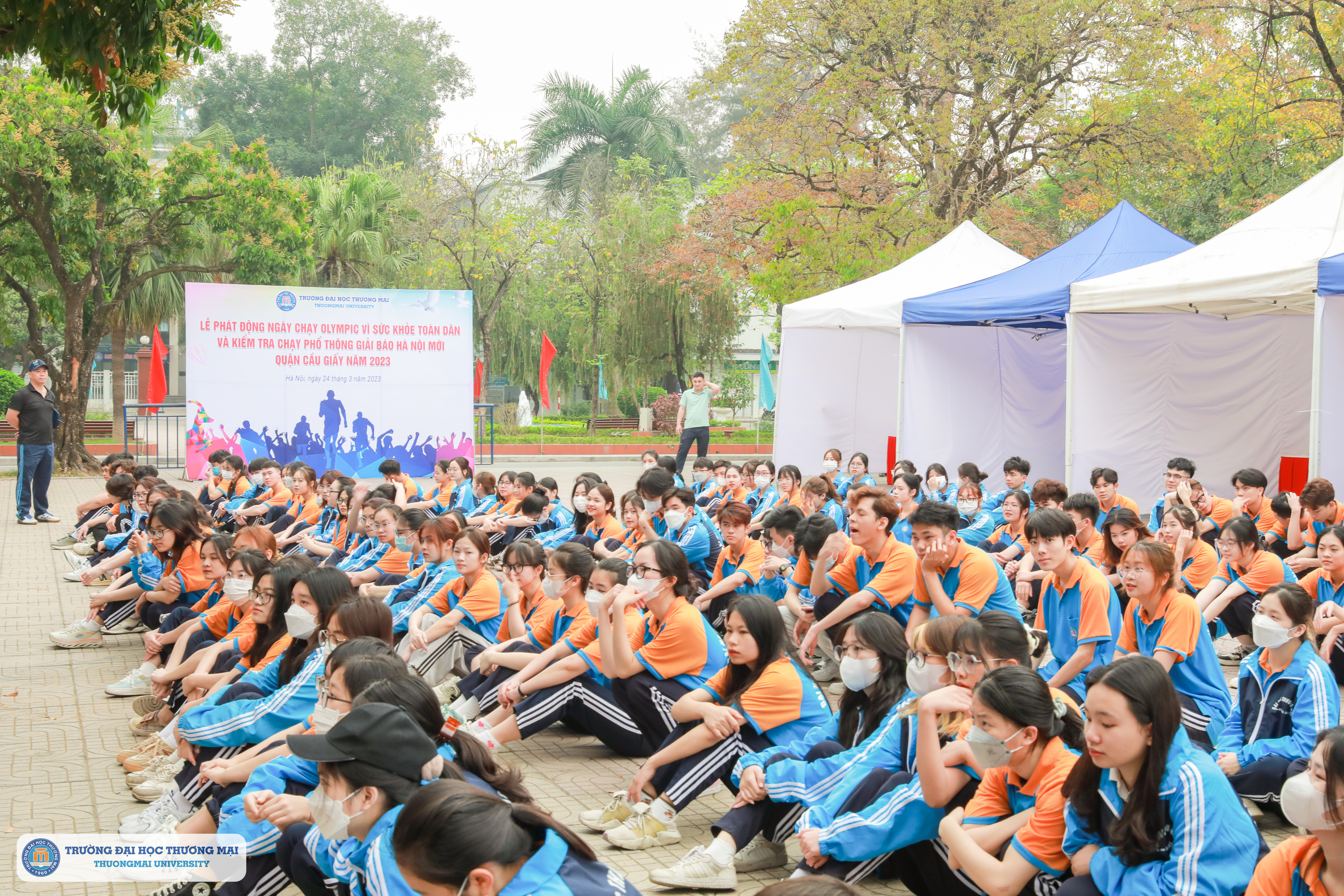 Lễ phát động ngày chạy Olympic vì sức khỏe toàn dân và kiểm tra chạy phổ thông giải báo Hà Nội mới quận Cầu Giấy năm 2023